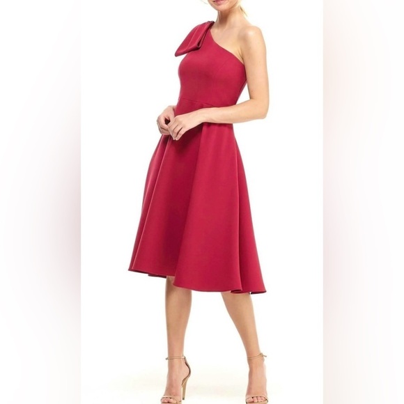 Gal Meets Glam Yvonne Dress Womens Size 10 Red One Shoulder NWT $158 - Picture 1 of 12